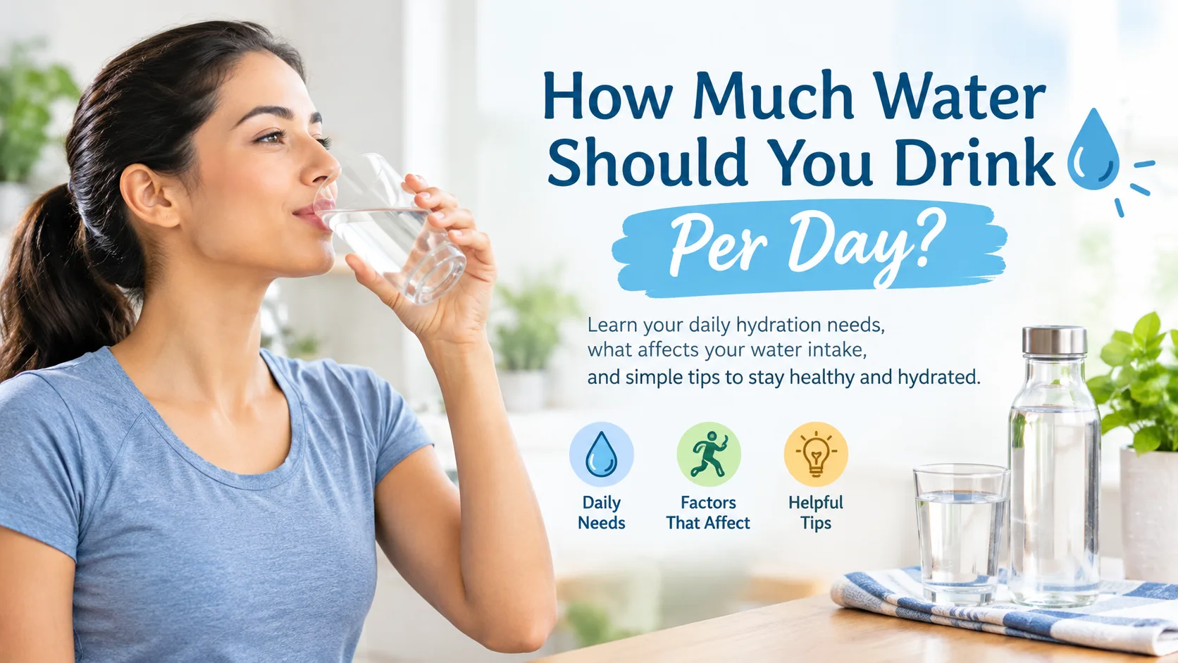 How much water should you drink per day? How much water should you drink per day?